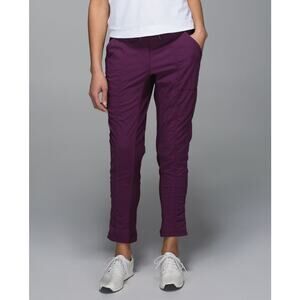 Lululemon Street to Studio Low Rise 27" Swift Cropped Active Pant Plum Purple 10